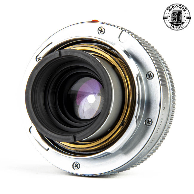 Leica 50mm f/2.8 Elmar-M Silver (11823) w/ Hood EXCELLENT