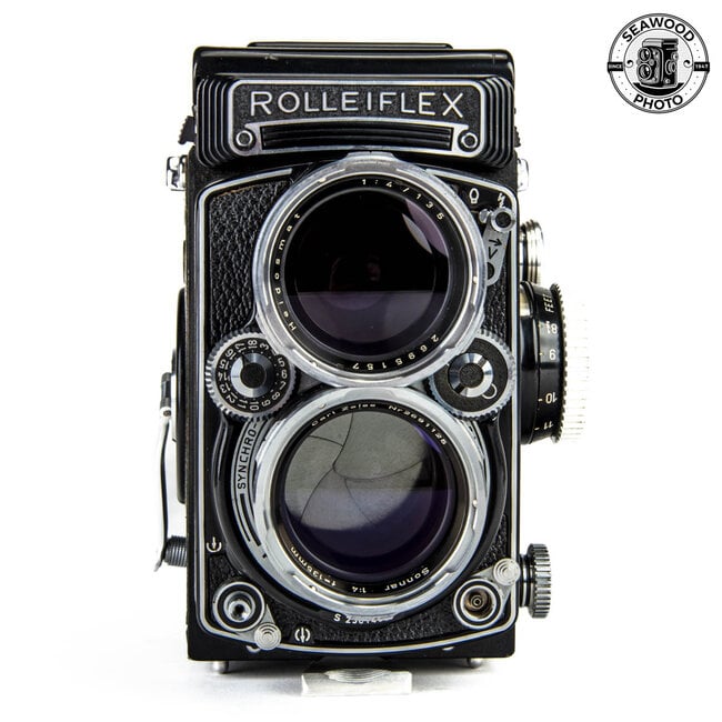 Rollei Tele Rolleiflex TLR Camera W/Sonnar 135mm f4, Rolleinar GOOD+