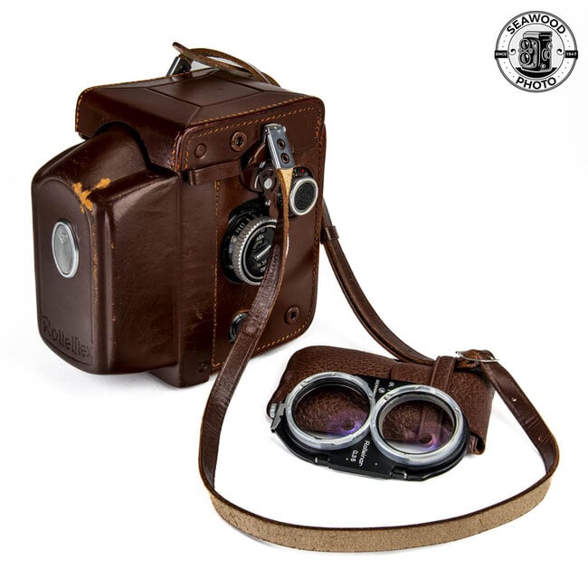 Rollei Tele Rolleiflex TLR Camera W/Sonnar 135mm f4, Rolleinar GOOD+