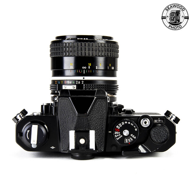 Nikon FM (Black) w/ 35mm f/2 Ai GOOD+