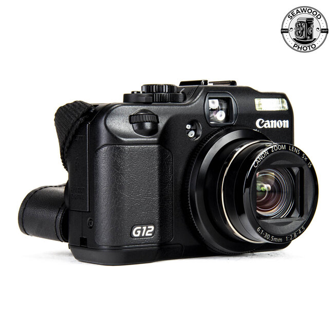 Canon PowerShot G12 10MP Digital Camera + battery, charger, strap GOOD+