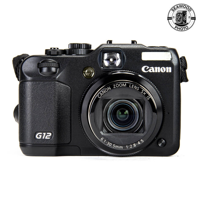 Canon PowerShot G12 10MP Digital Camera + battery, charger, strap GOOD+