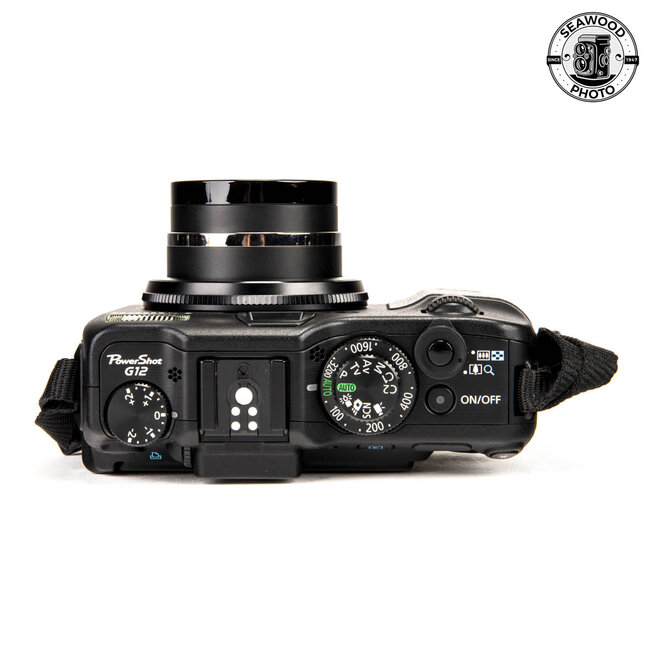 Canon PowerShot G12 10MP Digital Camera + battery, charger, strap GOOD+