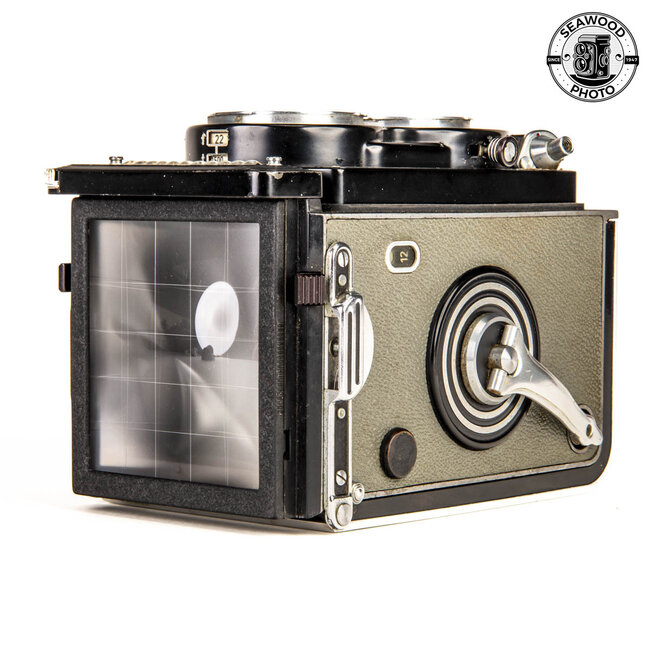 Rolleiflex T Type 1 (1958) Gray  w/75mm f/3.5 Zeiss Tessar, Prism GOOD+