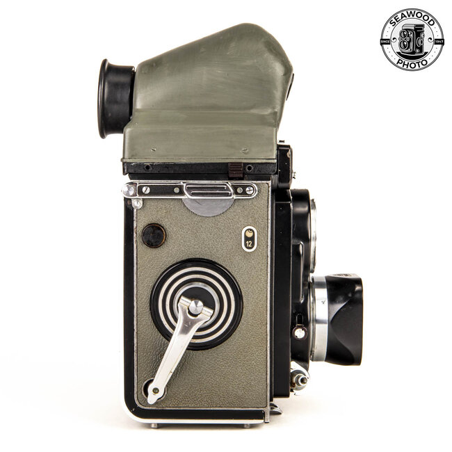 Rolleiflex T Type 1 (1958) Gray  w/75mm f/3.5 Zeiss Tessar, Prism GOOD+