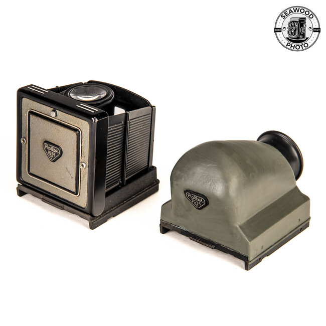 Rolleiflex T Type 1 (1958) Gray  w/75mm f/3.5 Zeiss Tessar, Prism GOOD+