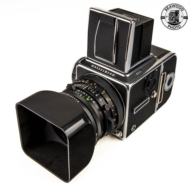 Hasselblad 503CX w/80mm f2.8 CF, A12, WLF GOOD+