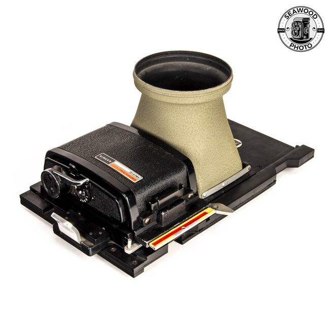 Sinar Rapid Sliding Adapter with Magnifier and Graflex 6x7 120 Roll Film Back GOOD