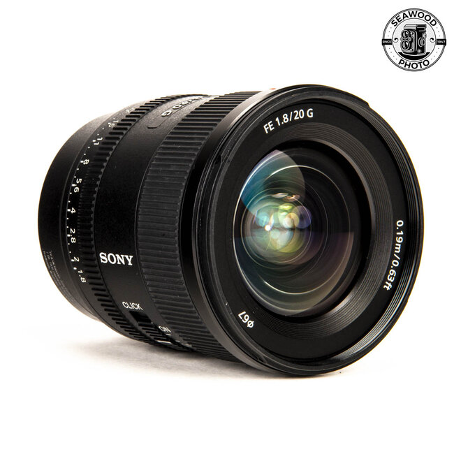 Sony FE 20mm f/1.8 G. SEL20F18G. EXCELLENT