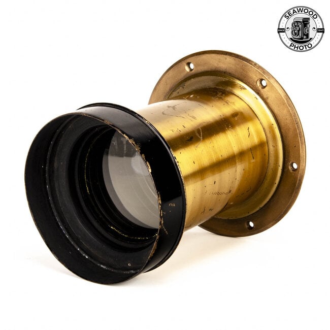12x16 Rapid Rectilinear 450mm f7 Brass Lens w/flange GOOD