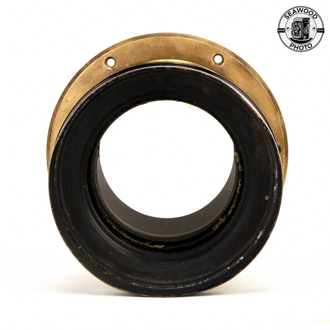 12x16 Rapid Rectilinear 450mm f7 Brass Lens w/flange GOOD