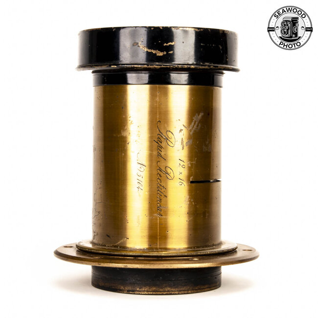 12x16 Rapid Rectilinear 450mm f7 Brass Lens w/flange GOOD