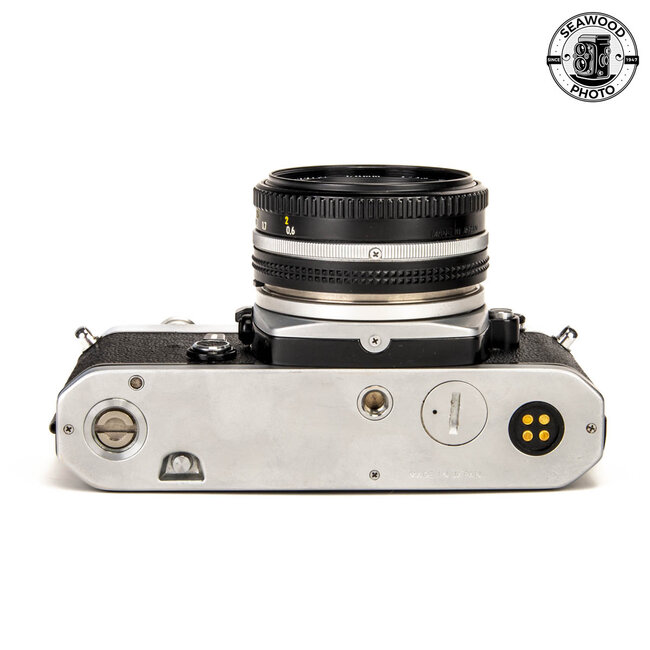 Nikon FM Silver w/50mm f1.8 AI-S GOOD+