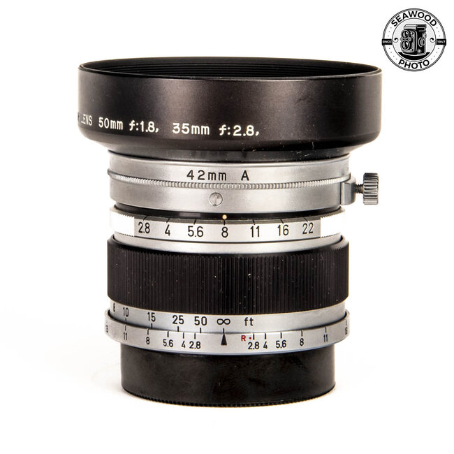 Canon 35mm f/2.8 Lens Leica M39 Mount w/Shade EXCELLENT