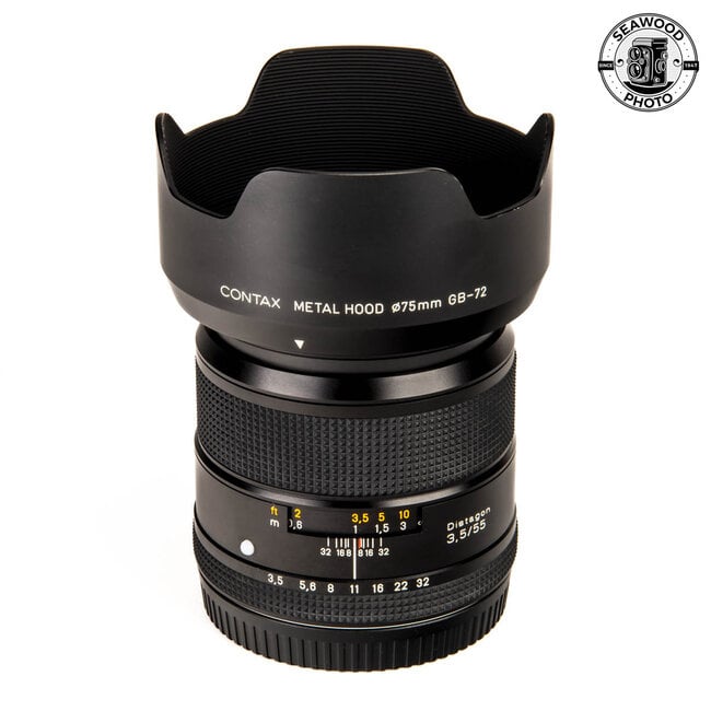 Contax 645 55mm f3.5 Distagon w/Shade GOOD+