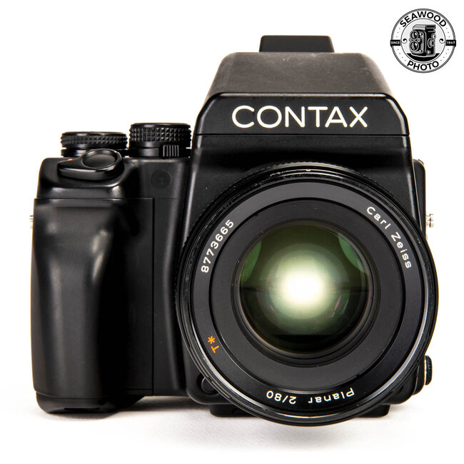 Contax 645 w/80mm f2 Planar and AE Prism GOOD