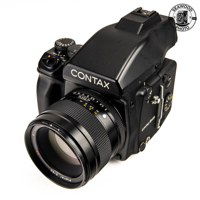 Contax 645 w/80mm f2 Planar and AE Prism GOOD