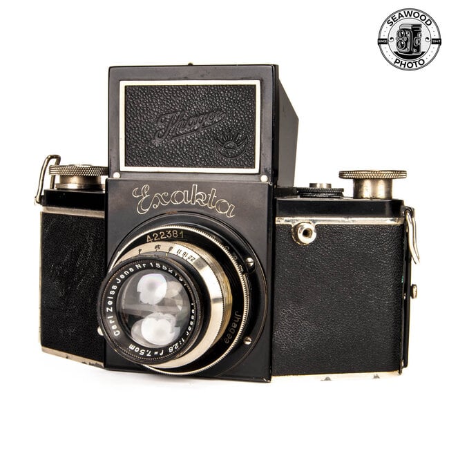 Exacta Model B 127 Camera w/Zeiss 75mm f/2.8 Tessar READ