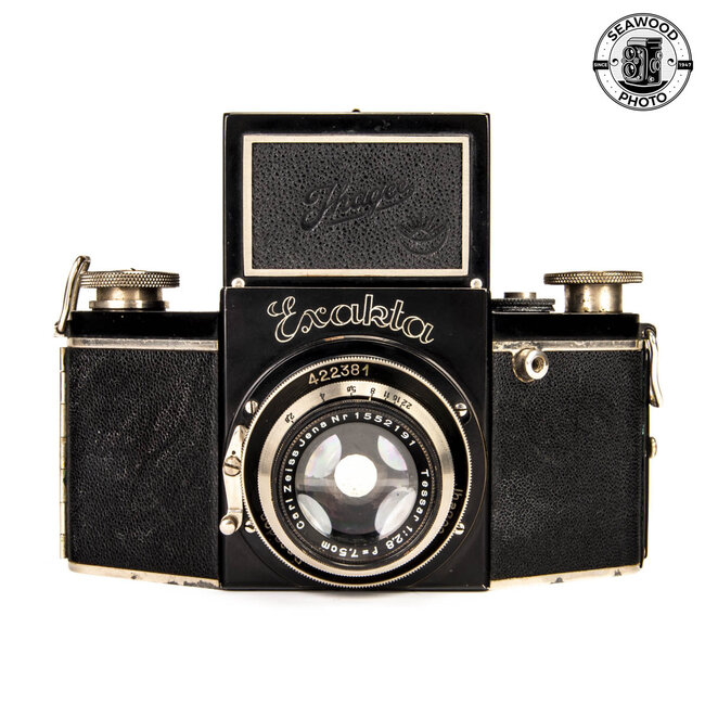 Exacta Model B 127 Camera w/Zeiss 75mm f/2.8 Tessar READ