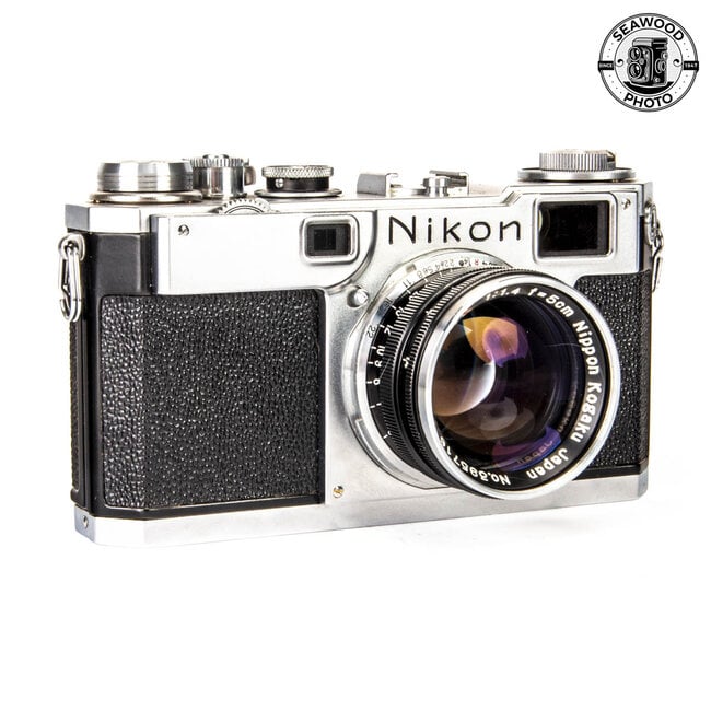 Nikon S2 Black Dial w/ 50mm f1.4 and Lots of Accessories GOOD+
