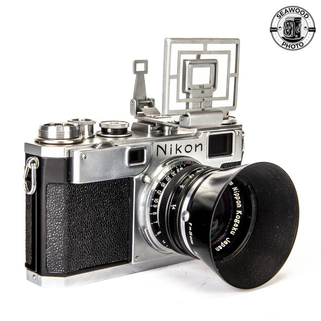 Nikon S2 Black Dial w/ 50mm f1.4 and Lots of Accessories GOOD+