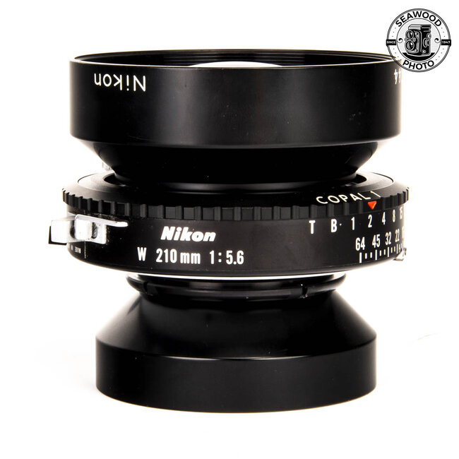 Nikon Nikkor-W 210mm f/5.6 4x5 Lens in Copal 1 Shutter EXCELLENT
