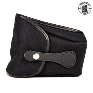 Billingham Avea 8 Compact End Pouch Pocket - Black Canvas + Black Leather New