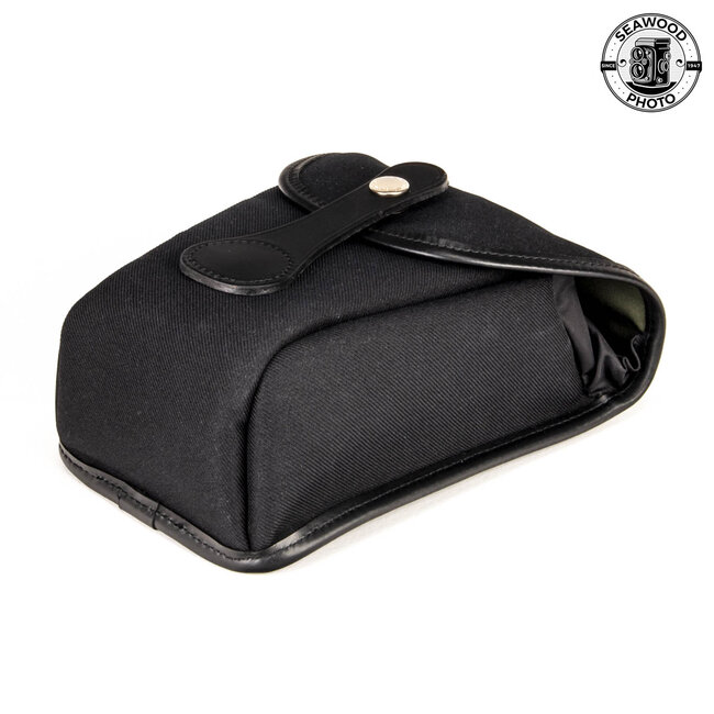 Billingham Avea 8 Compact End Pouch Pocket - Black Canvas + Black Leather New