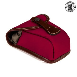 Billingham Avea 7 Compact End Pouch Pocket - Burgundy / Chocolate Leather New