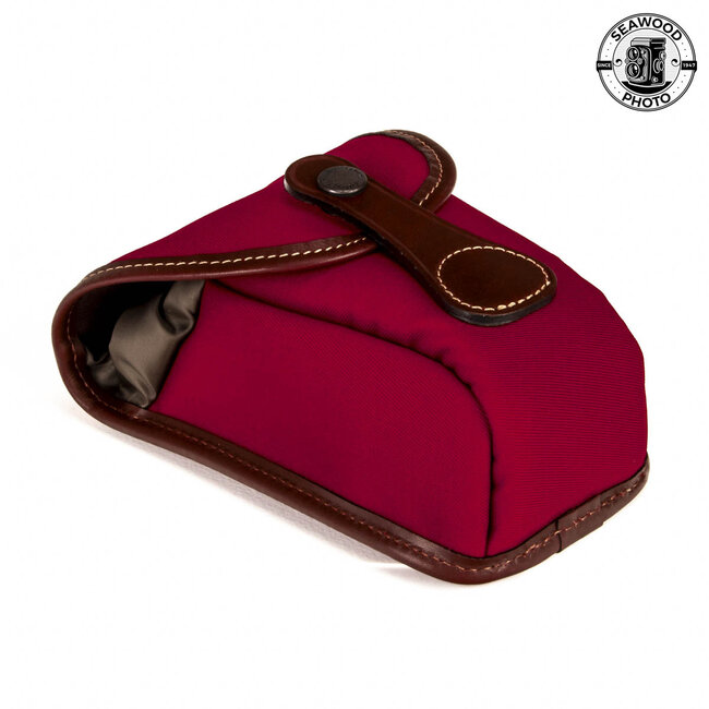 Billingham Avea 7 Compact End Pouch Pocket - Burgundy / Chocolate Leather New