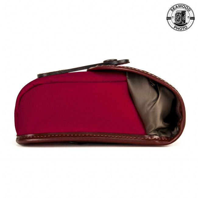 Billingham Avea 7 Compact End Pouch Pocket - Burgundy / Chocolate Leather New