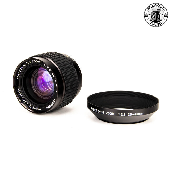 Pentax-110 Zoom 20-40mm F/2.8 w/ Hood - GOOD+