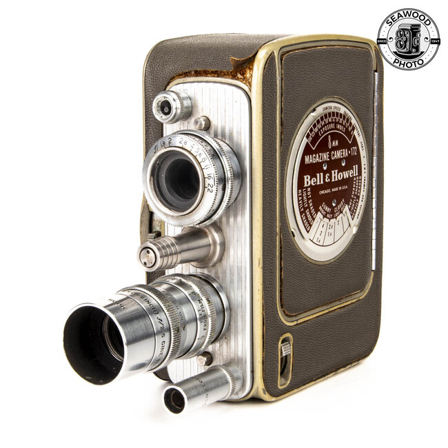 Bell & Howell 8 MM Magazine Camera 172 W/3 Lenses AS-IS