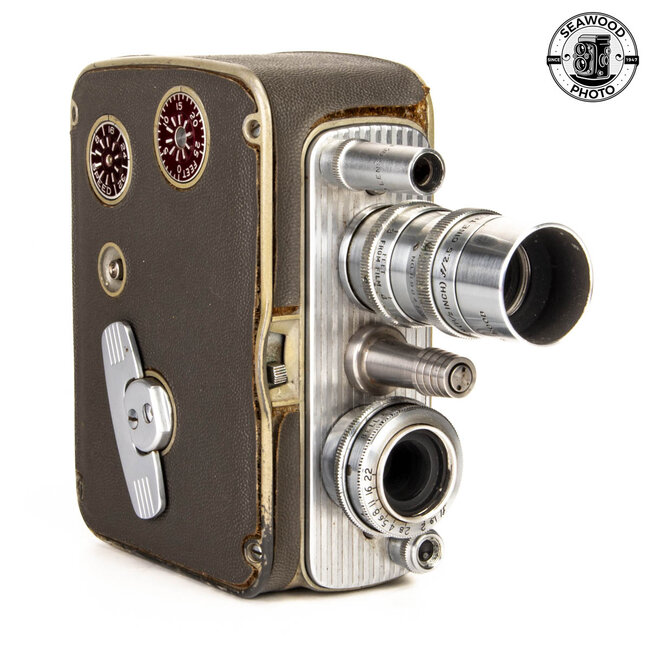 Bell & Howell 8 MM Magazine Camera 172 W/3 Lenses AS-IS