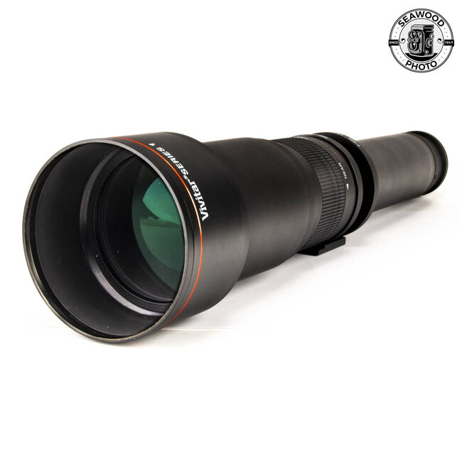 Vivitar 650-1300mm  F/8-16 Zoom w/Nikon F T-Mt. to Sony E EXCELLENT