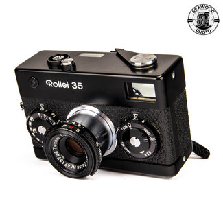 Rollei 35 Black w/Zeiss 40mm f/3.5 Tessar Germany GOOD