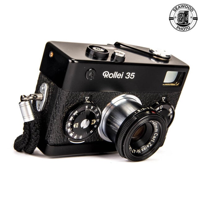 Rollei 35 Black w/Zeiss 40mm f/3.5 Tessar Germany EXCELLENT