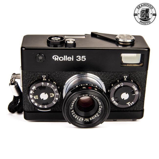 Rollei 35 Black w/Zeiss 40mm f/3.5 Tessar Germany EXCELLENT