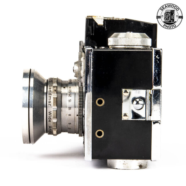 Argus C3 w/50mm f/3.5 Cintar, 35mm f/4.5 Sandmar, Finder   GOOD