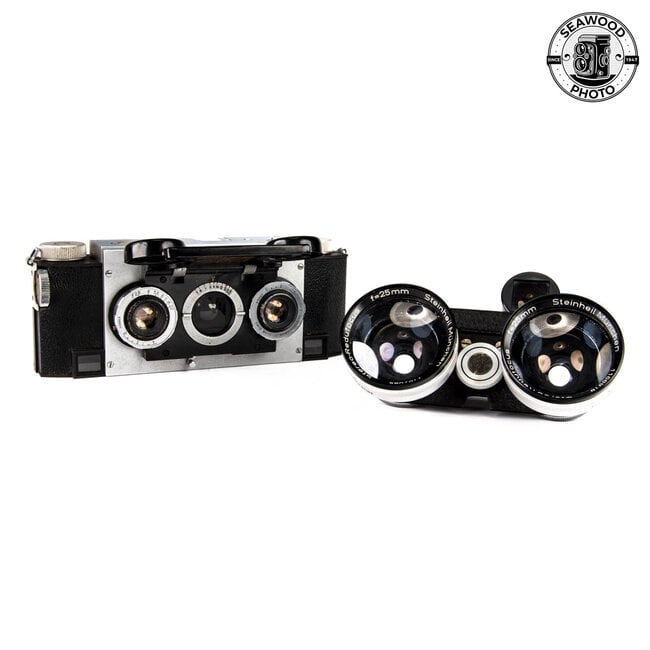Stereo Realist 2.8 3D Camera w/Steinheil Redufocus Wide Lens Set GOOD