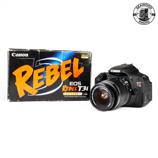 Canon T3i 18MP w/18-55 f/3.5-5.6-570 shutter count EXCELLENT