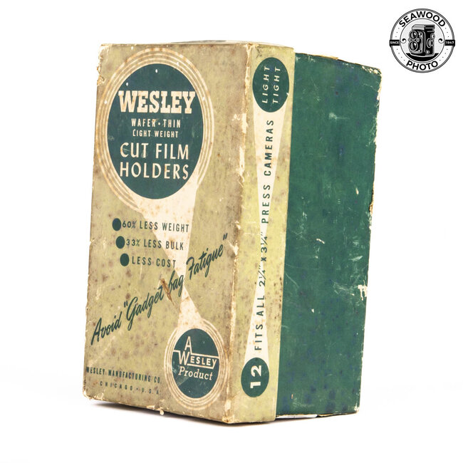 Wesley 2-1/4 x 3-1/4" Cut Film Holder w/12 Inserts EXCELLENT