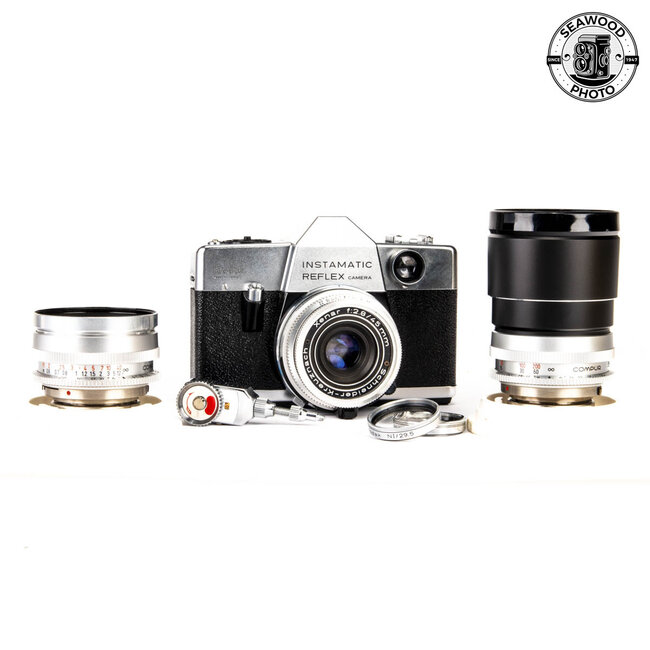 Kodak Instamatic Reflex w/28mm, 45mm, 135mm EXCELLENT