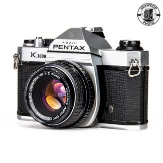 Pentax Pentax K1000 w/50mm SMC Pentax F/2 GOOD-