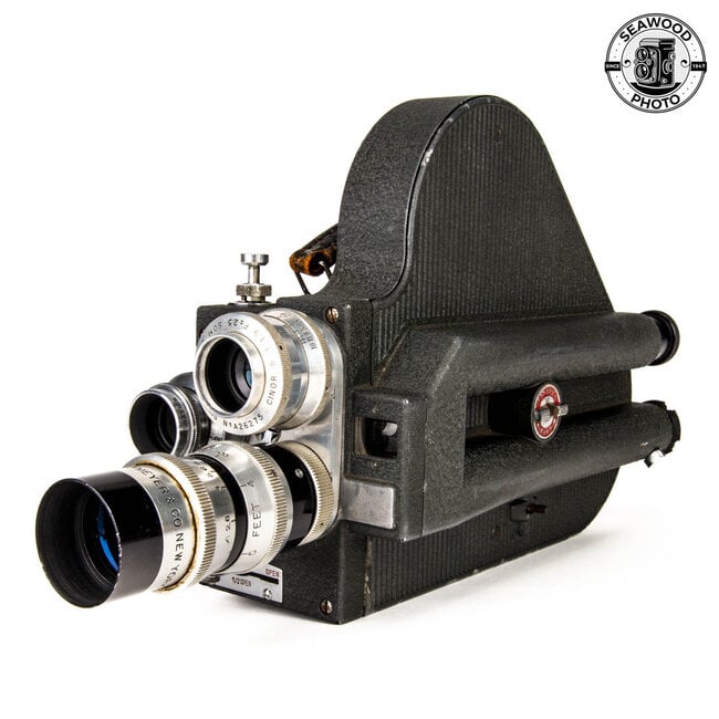 Pathe Super 16 Cine Camera w/ 3 Lenses AS-IS