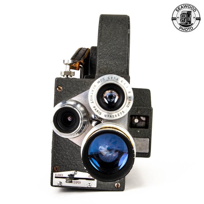 Pathe Super 16 Cine Camera w/ 3 Lenses AS-IS
