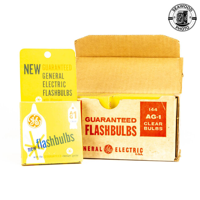 144 (2-Dozen) GE AG1 Clear Flashbulbs
