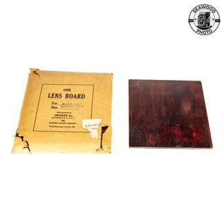 Graflex Wood Lens Board to fit Kodak 8x10 2D 5-1/2 x 5-1/2" Undrilled