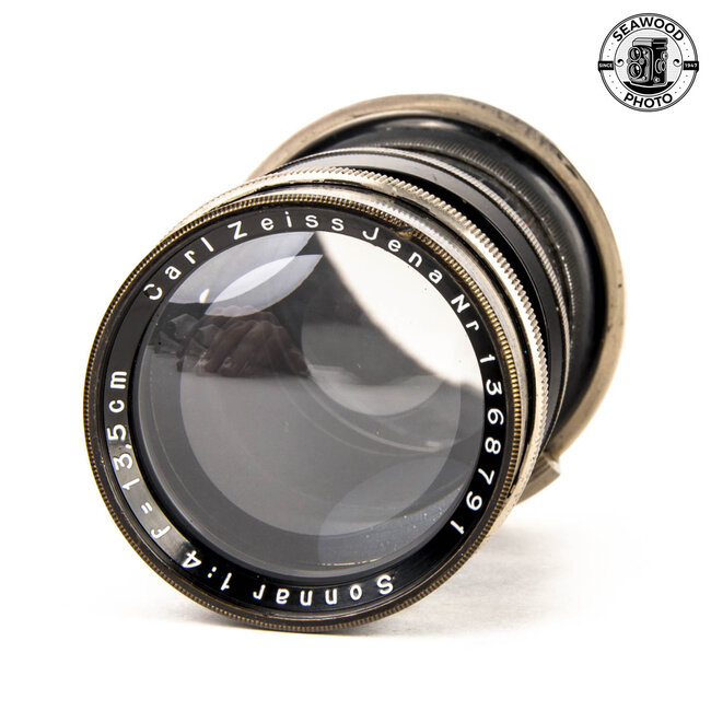 Zeiss 135mm f/4 Sonnar for Contax Rangefinder Black/Nickel GOOD-