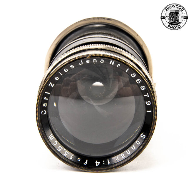 Zeiss 135mm f/4 Sonnar for Contax Rangefinder Black/Nickel GOOD-